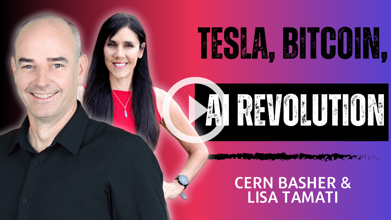 Tesla, Bitcoin, AI Revolution, Cern Basher and Lisa Tamati, episode thumbnail